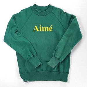 Slightly used Aime Leon Dore crewneck in green size Small. Ready to Ship!